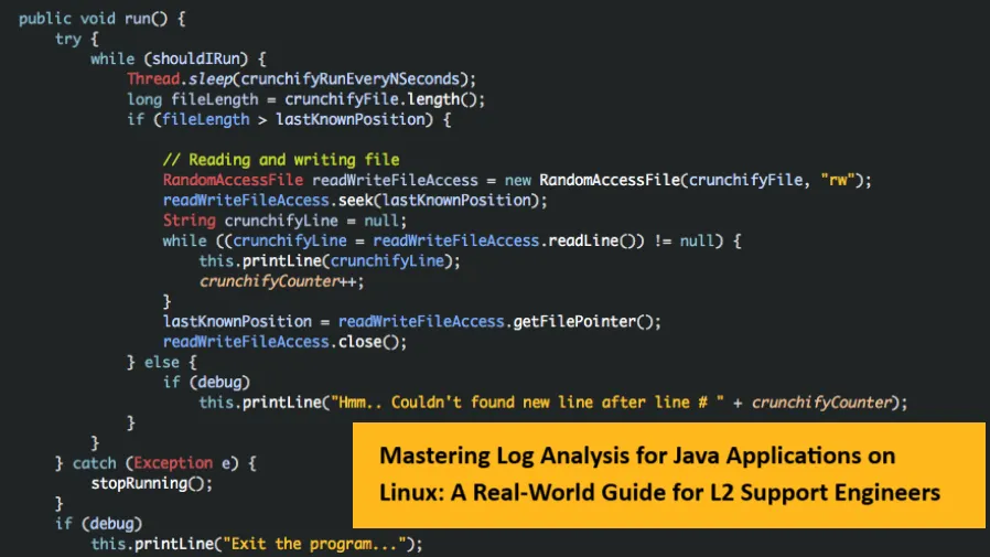 Mastering Log Analysis for Java Applications on Linux: A Real-World Guide for L2 Support Engineers